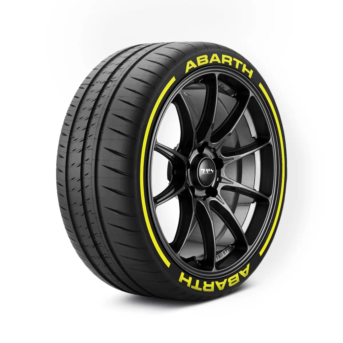 Abarth Tyre Stickers Kit With Pinstripes 1