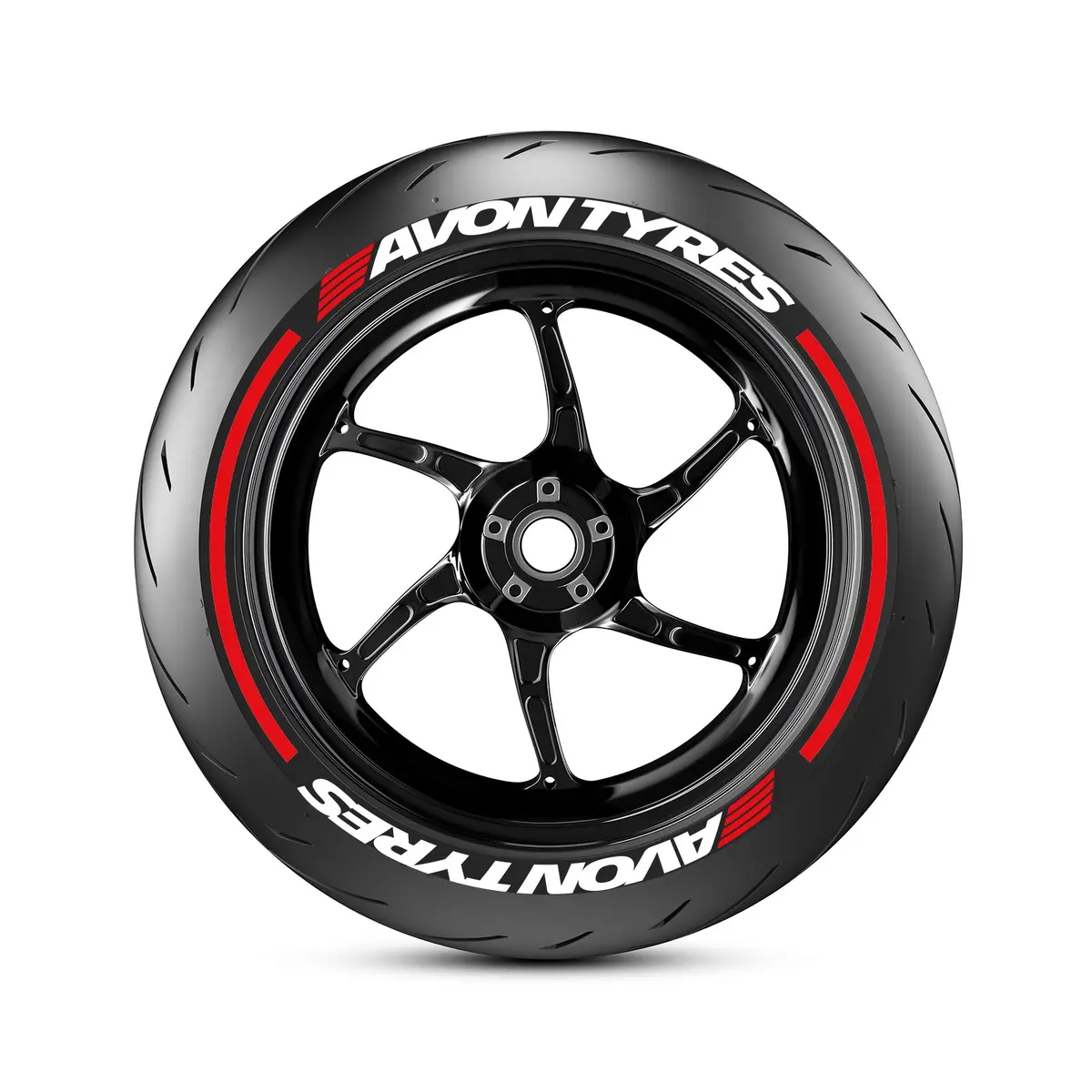 Avon Motorbike Tyre Stickers With Pinstripes Kit 1