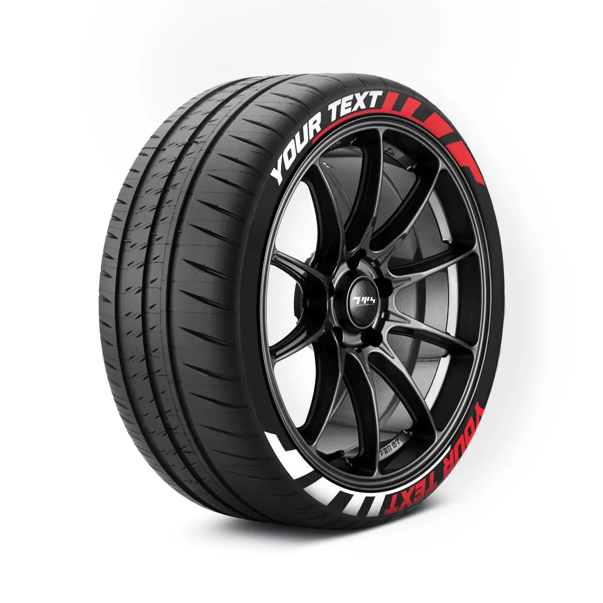 Custom Design Tyre Stickers With Dashes Kit 1
