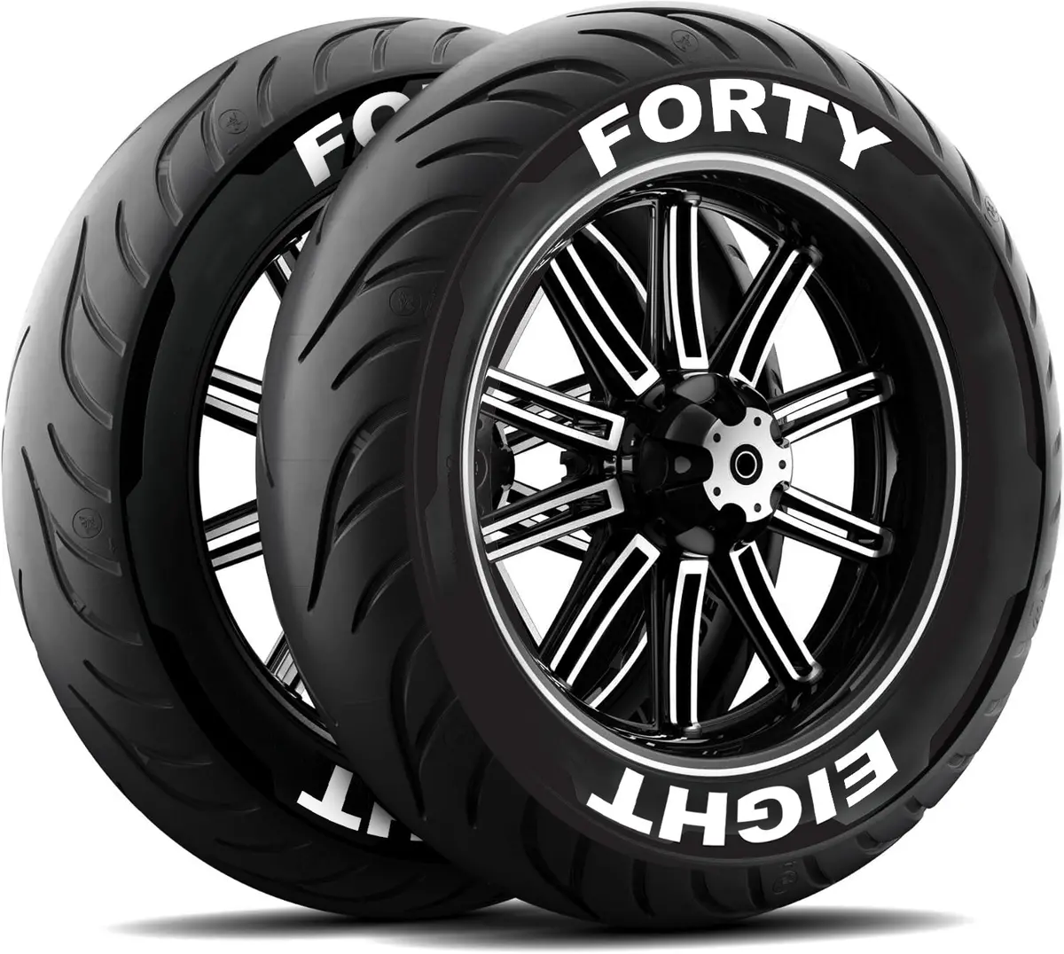 Forty Eight Motorbike Tyre Wall Stickers Kit 1