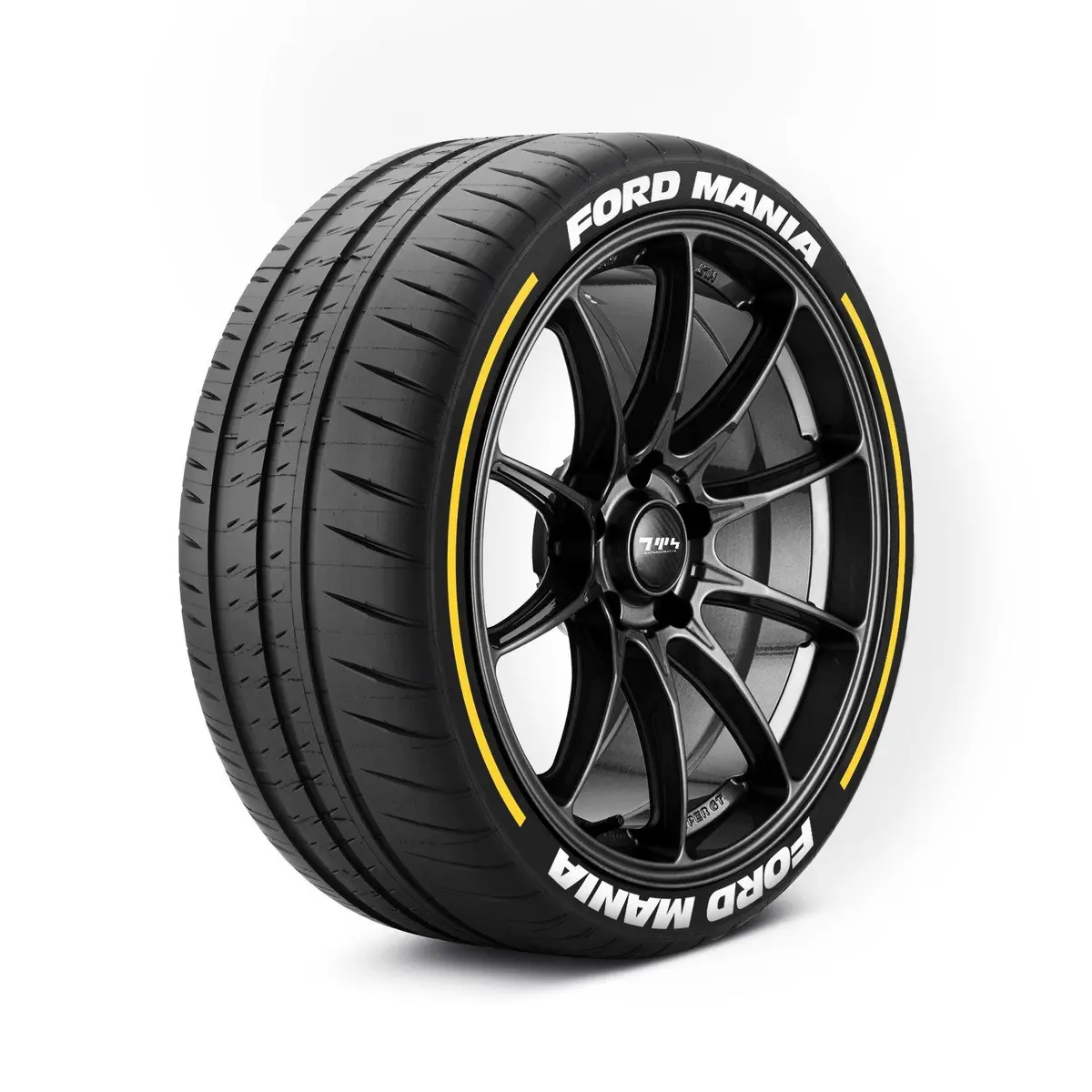 Ford Mania Tyre Stickers With Pinstripe Kit 1