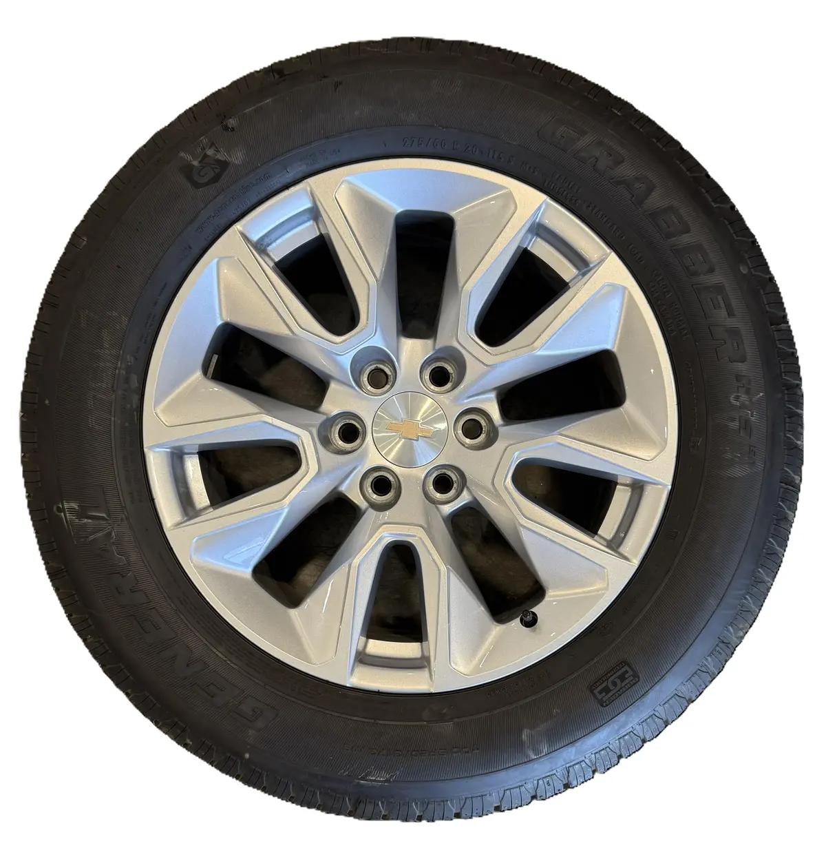 Chevrolet Silverado 20" Painted Silver Wheels, 275/60R20 Tires, Set Of 4, Part# Nzpgen 1