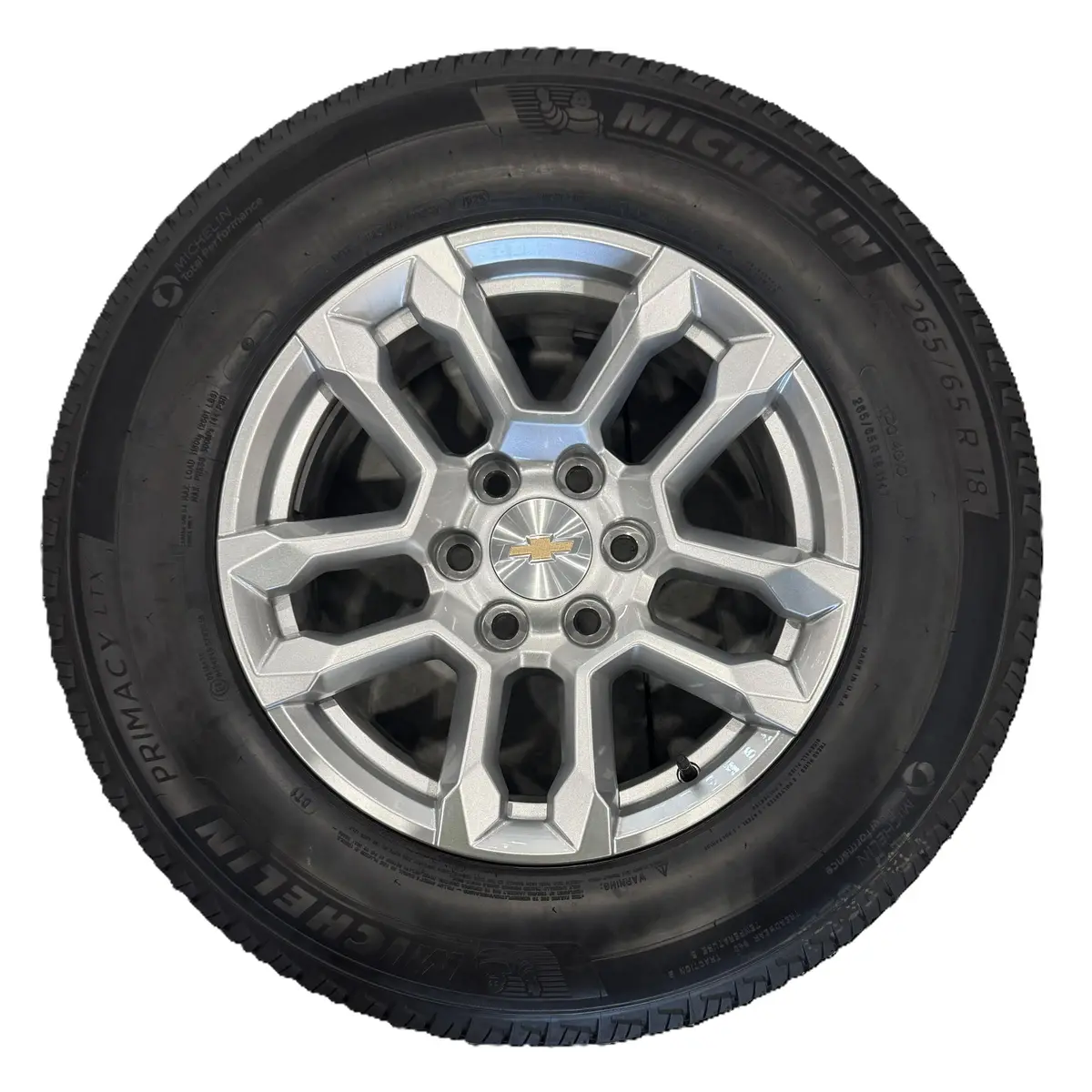 Chevrolet Silverado 18" Silver Wheels, 265/65R18 Michelin Tires, Set Of 4, Part #Rcvmi 1