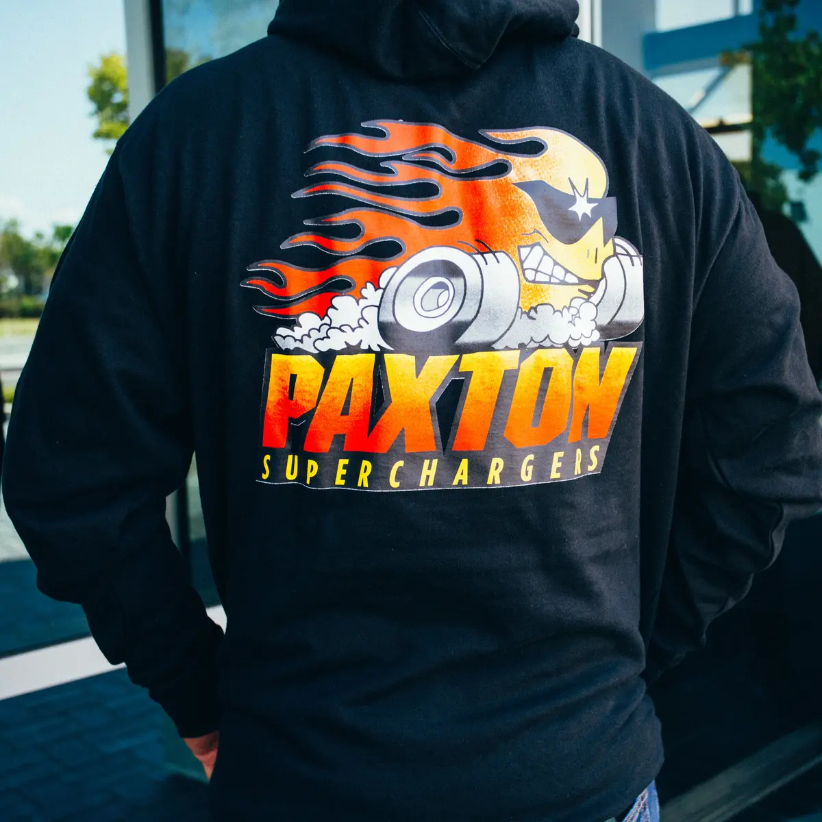 Paxton Superchargers Flame Head Dude Pullover Hooded Sweatshirt... 1