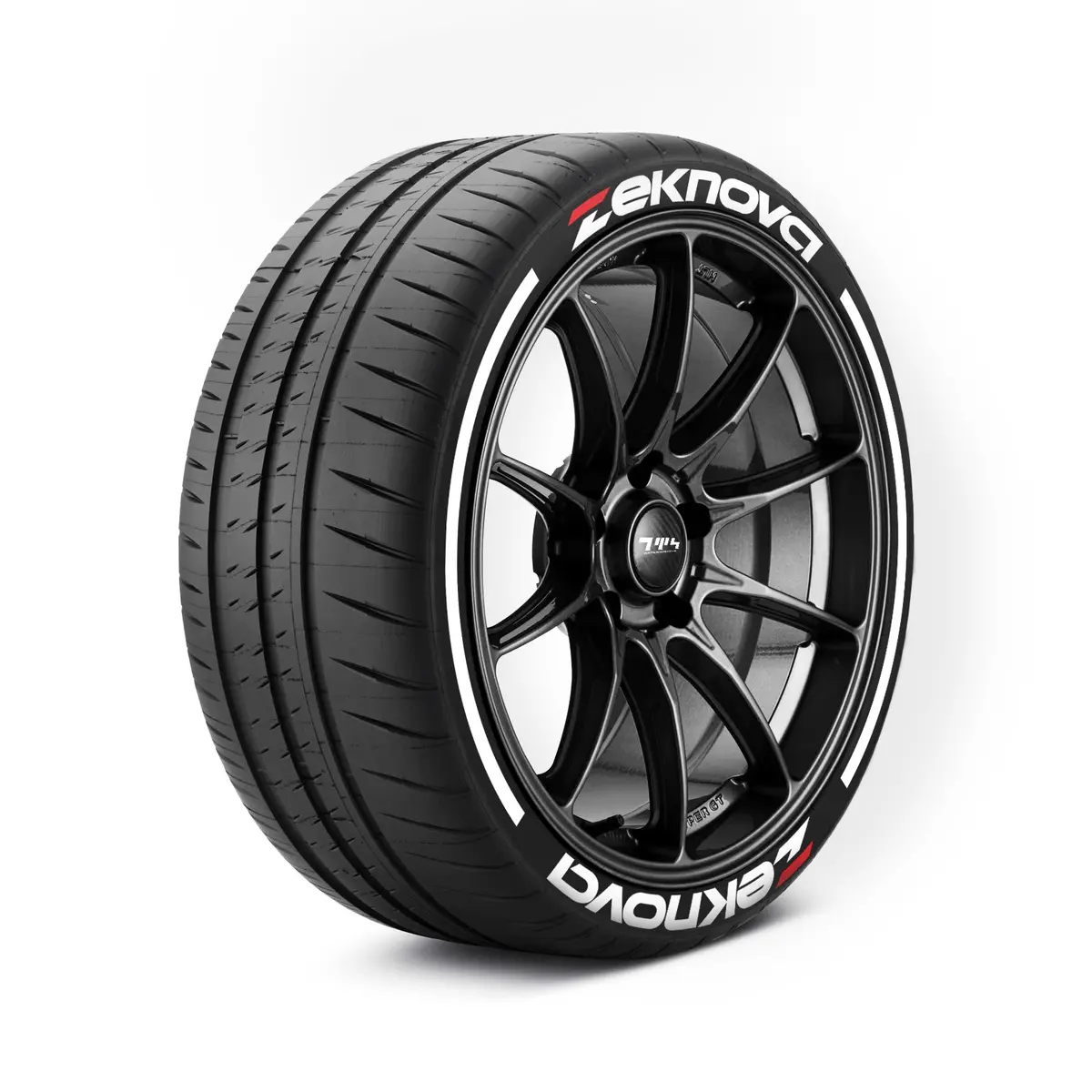 Zeknova Tyre Stickers With Pinstripes Kit 1