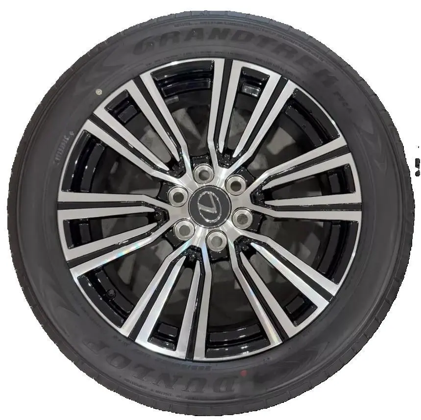 Lexus Lx600 22" Machined / Black Wheels W/ 265/50R22 Dunlop Tires 1