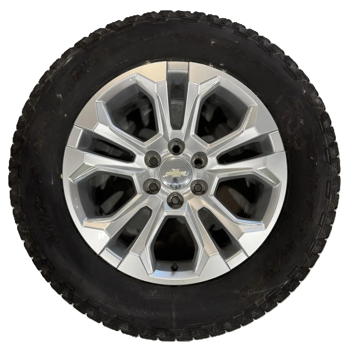 Chevrolet Silverado Silver 20" Oem Wheels, 275/60R20 Goodyear At Tires, Set Of 4, Part# -Rhogyat 1