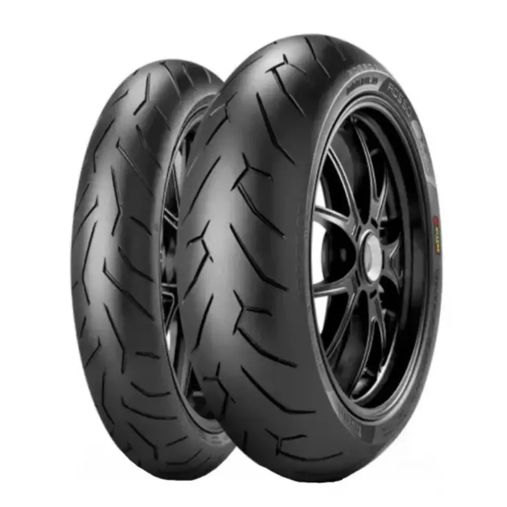 Pirelli Diablo Rosso 2 - 120/70-Zr17 58W And 190/55-Zr17 75W Tubeless Tyre | Front & Rear 1