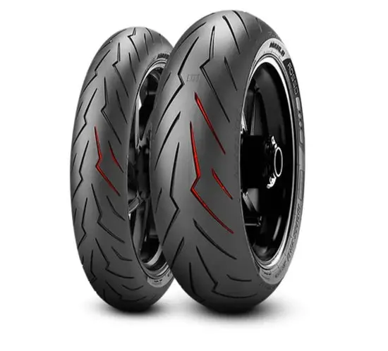 Pirelli Diablo Rosso 3 - 120/70-Zr17 58W And 190/55-Zr17 75W Tubeless Tyre | Front & Rear 1
