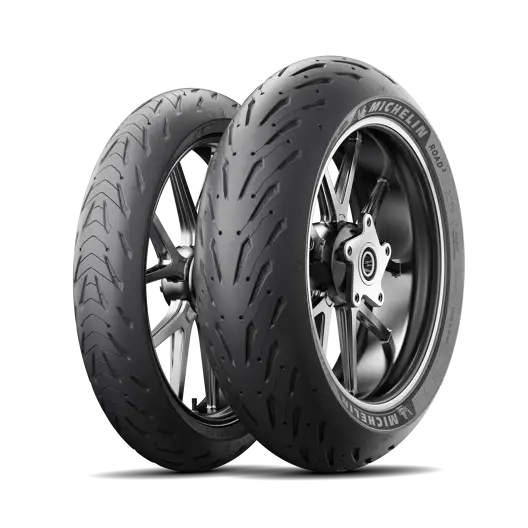 Michelin Road 5 - 120/70-Zr17 58W And 190/55-Zr17 75W Tubeless Tyre | Front & Rear 1