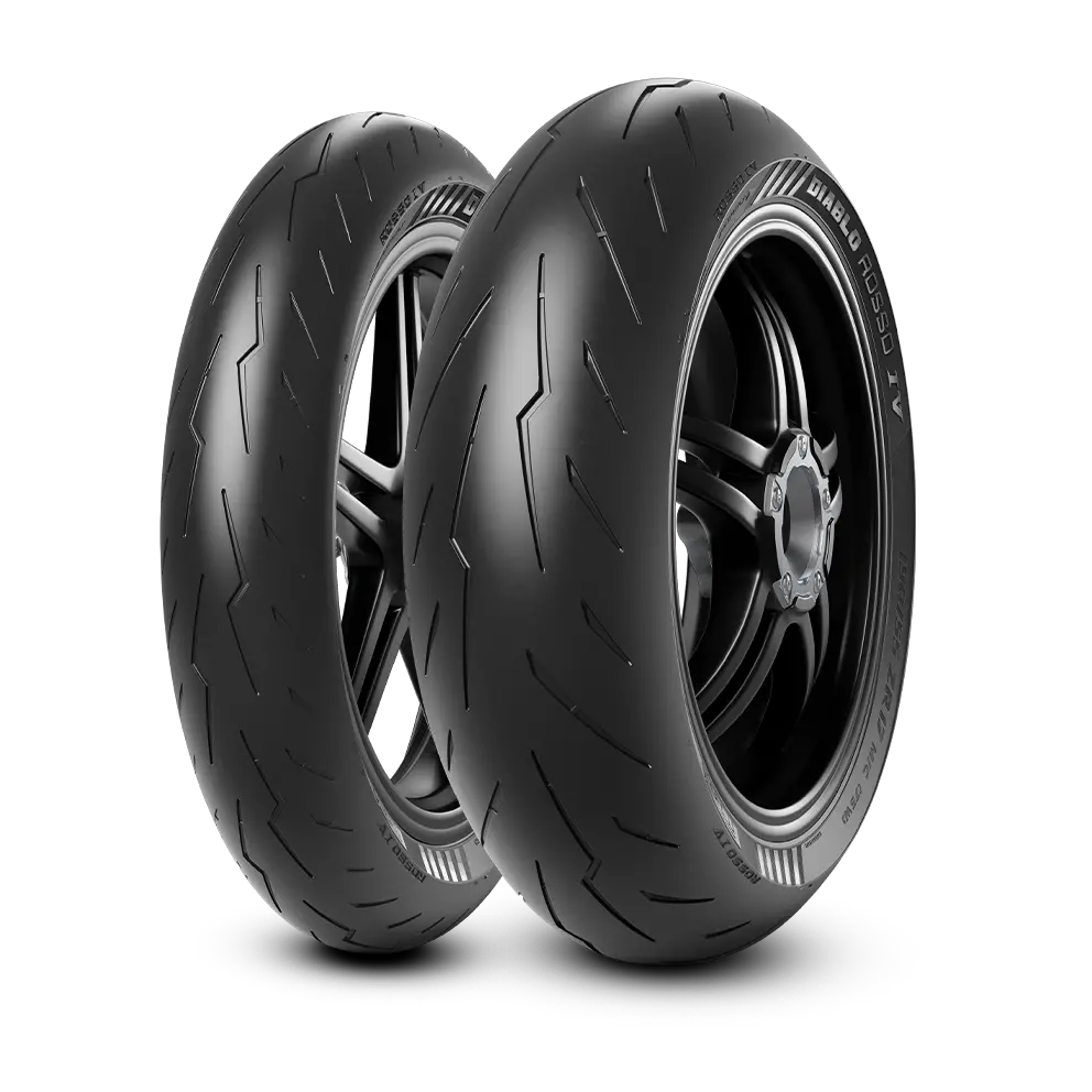 Pirelli Diablo Rosso 4 - 110/70-R17 54H And 150/60-R17 66H Tubeless Tyre | Front & Rear 1